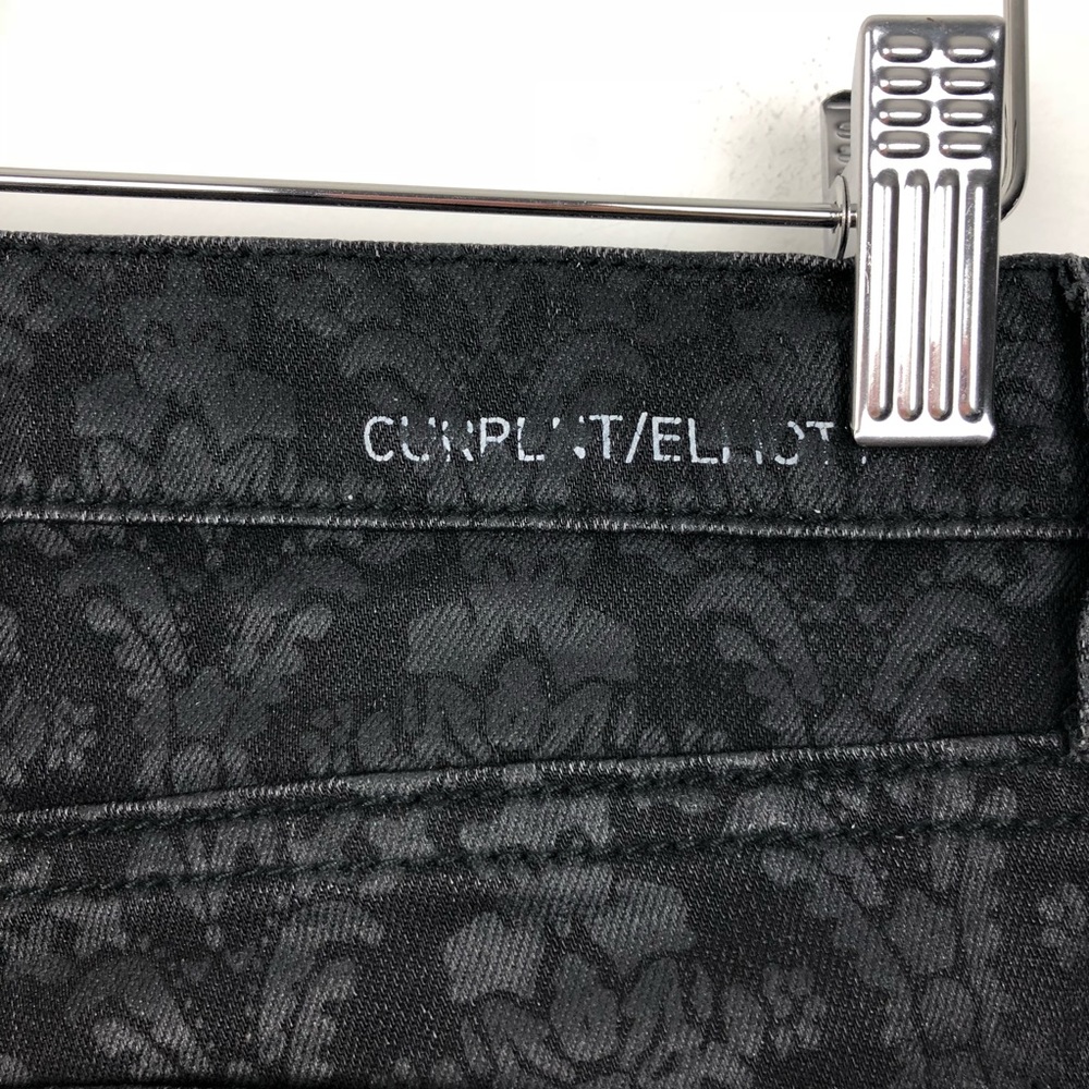 Current/Elliott Coated Ankle Skinny Print Jeans - Picture 7 of 8